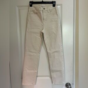 Good American Cream High Rise Jeans